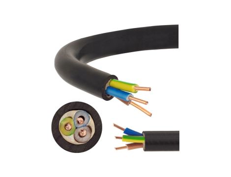 Kabel prądowy YKY 0,6/1kV 3x1,5 drut do ziemi Elektrokabel /25m/