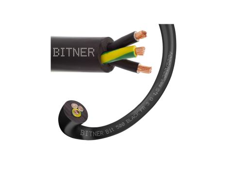 Przewód sterowniczy prądowy BiT 500 Black FR 300/500V 3x1,5 linka do ziemi Bitner /100m/
