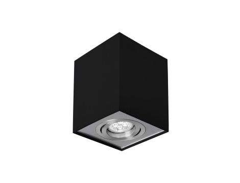 Oprawa downlight CHLOE GU10 97x97x125mm czarny / srebrny