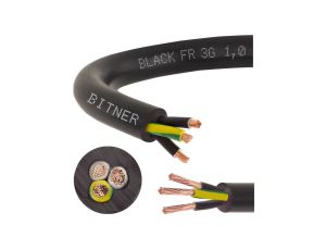 Przewód sterowniczy prądowy BiT 500 Black FR 300/500V 3x1 linka do ziemi Bitner /100m/