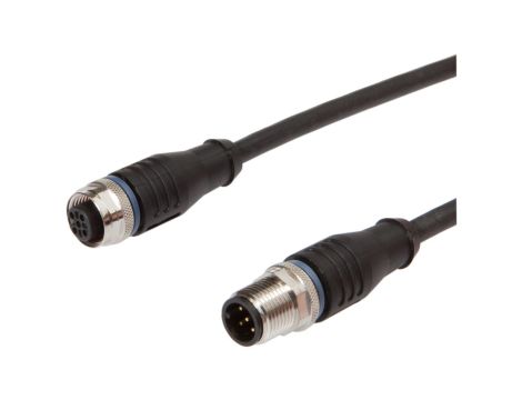 Kabel połączeniowy, 1 m, M12 żeński (gniazdo) 5-pinowy prosty, M12 męski (złącze) 5-pinowy prosty, VK105F28