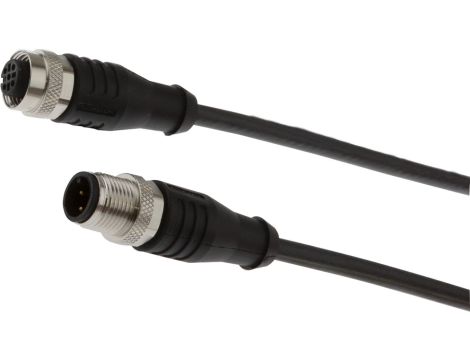 Kabel połączeniowy, 10 m, M12 żeński (gniazdo) 4-pinowy prosty, M12 męski (złącze) 4-pinowy prosty, VKA0E229