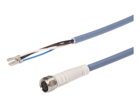 Kabel połączeniowy, 10 m, M8 żeński (gniazdo) 4-pinowy prosty, Końcówka wolna, 4x0,34 mm, VKA0L375