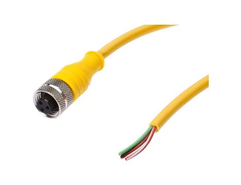 Kabel połączeniowy, 10m, MC żeński (gniazdo) 3pin prosty, Końcówka wolna, 3x0,34mm, VKA01034