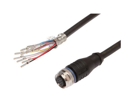 Kabel połączeniowy, 2m, M12 żeński (gniazdo) 12pin prosty, Końcówka wolna, 12x0,14mm, VK205C25