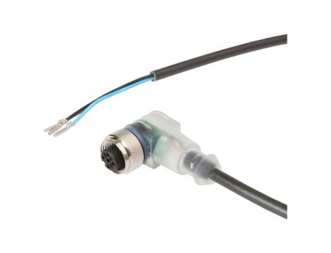 Kabel połączeniowy, 3m, M12 żeński (gniazdo) 3pin kątowy, Końcówka wolna, 3x0,34mm, VK300221