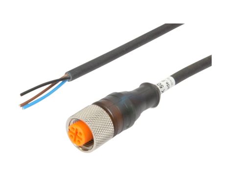 Kabel połączeniowy, 5m, M12 żeński (gniazdo) 3-pinowy prosty, Końcówka wolna 3-pinowa, 3x0,34mm, VK500225L