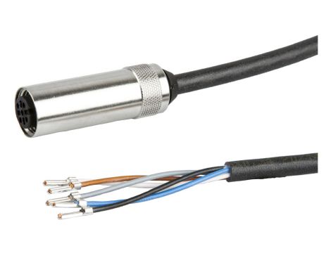 Kabel połączeniowy, 5m, M12 żeński (gniazdo) 5-pinowy prosty, Końcówka wolna 5-pinowa, 5x0,34mm, VK50E288