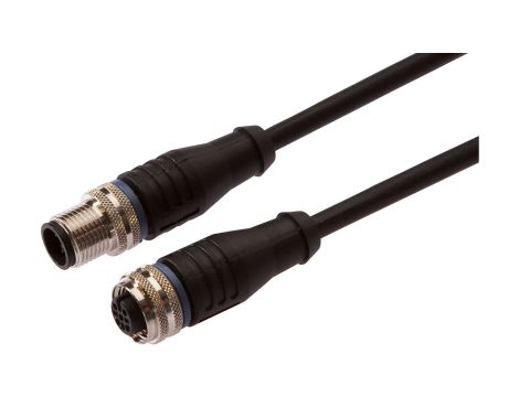 Przewody połączeniowe, 1m, M12 żeński (gniazdo) 4pin Prosty, M12 męski (złącze) 4pin, VK105F25