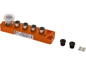 Rozdzielacz, 24x90x21mm, 4x M8 3pin, M12 8pin, IP67, TPU, z wyświetlaczem LED, 2A, VK991436