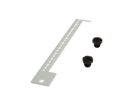 Materiał etykietujący, Etykieta, 2,5x10x5mm, Plastik, 10 tabliczek znamionowych, 2 zaślepki, AV000134