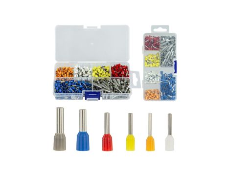 Zestaw końcówek tulejkowych 0,5mm-4,0mm 600szt