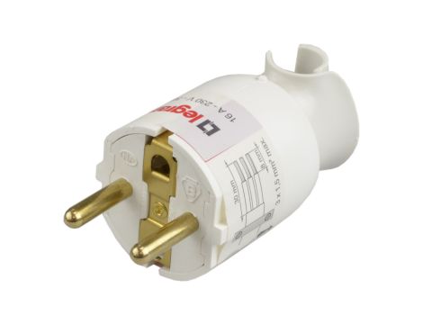 Wtyczka na kabel, obrotowa 16A biała