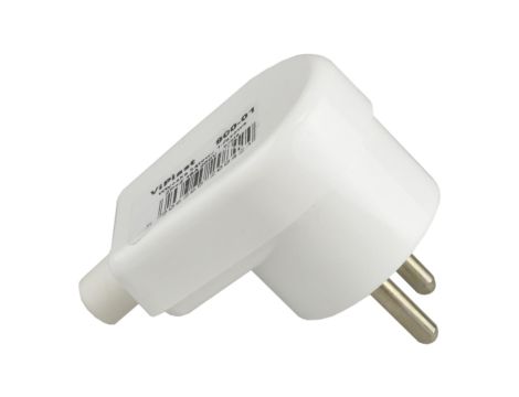 Wtyczka kątowa na kabel WB6 16A biała /50