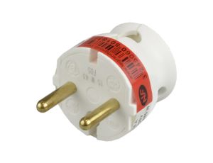 HELMO Wtyczka przenośna 2P 16A niska biała 50183