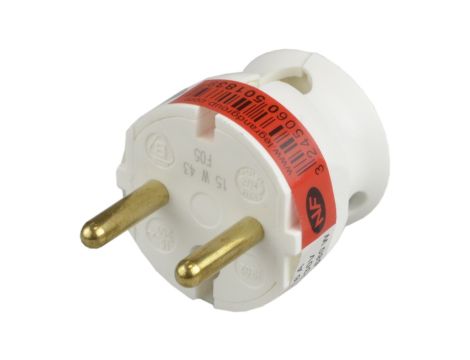 HELMO Wtyczka przenośna 2P 16A niska biała 50183