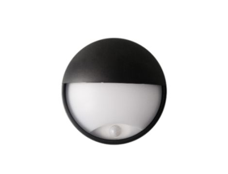 Plafon LED 14W 600lm 4000K/neutralna IP54 IK08 okrągły wodoodporny z cz. ruchu PIR czarny DITA ROUND B 14W NW cover GXPS044