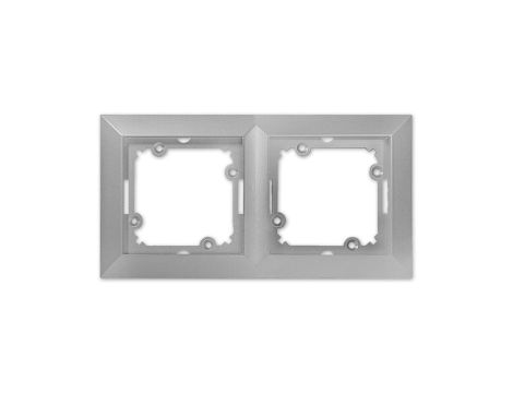 OPAL Ramka podwójna srebrna Ra-2 Op SR