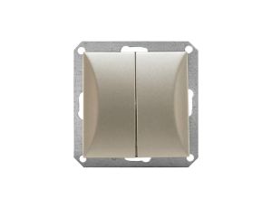 OPAL Wyłącznik łącznik podwójny do ramki satyna WP-2/m Op PI