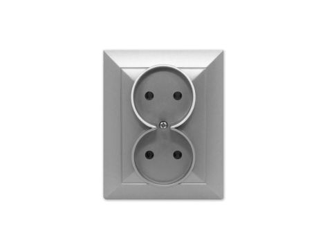 OPAL Gniazdo podwójne srebrne GPt-5 Op SR