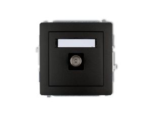 DECO Gniazdo antenowe telewizyjne czarny mat 12DGTV-1