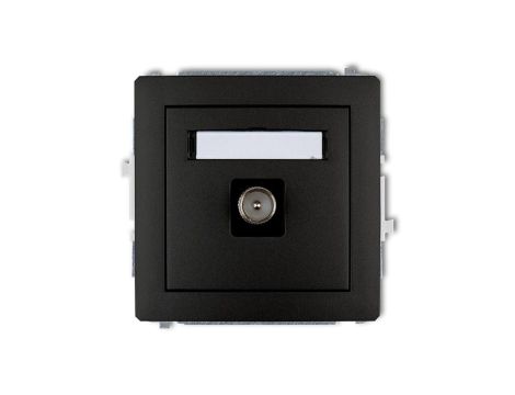 DECO Gniazdo antenowe telewizyjne czarny mat 12DGTV-1