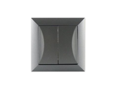 OPAL Wyłącznik łącznik żaluzjowy zwierny grafit WP-10 Op/Z GR