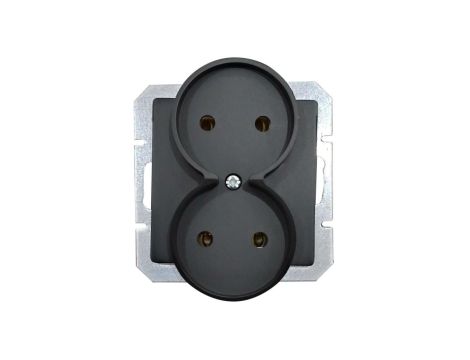 MAGIC Gniazdo podwójne B/U czarny mat GPt-5 M moduł CZ/MAT