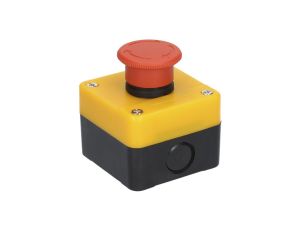 Kaseta sterownicza z przyciskiem awaryjnym grzybkowym, kolor biały AD