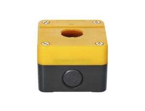 Kaseta sterownicza pusta obudowa z miejscem na 1 przycisk żółta - Adelid