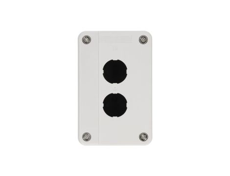 Kaseta sterownicza pusta obudowa z miejscem na 2 przyciski biała