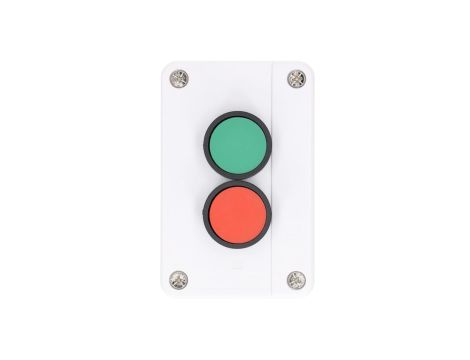 Kaseta sterownicza z dwoma przyciskami START STOP biała