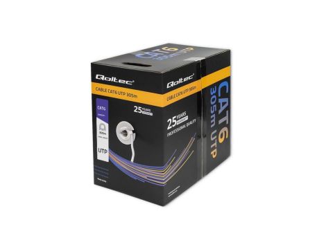 Qoltec Kabel sieciowy/skrętka UTP CAT6 305m PVC szary