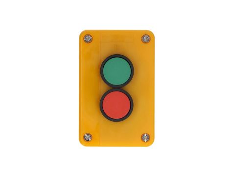 Kaseta sterownicza z dwoma przyciskami START STOP żółta