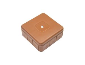 Puszka n/t instalacyjna 85x85x37 pusta brąz 400V IP55 ViPlast