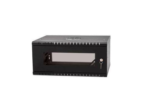 Szafa wisząca RACK 19 4U 450mm drzwi szklane czarna BOX