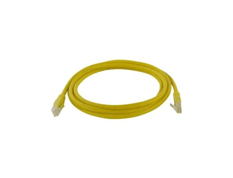Patchcord UTP kat.6 kabel sieciowy LAN 2x RJ45 linka żółty 1,5m