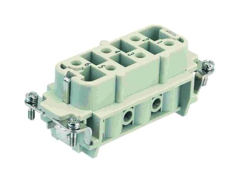 Złącze HAN prostokątne żeńskie 6pin 35A 690V 09310062701