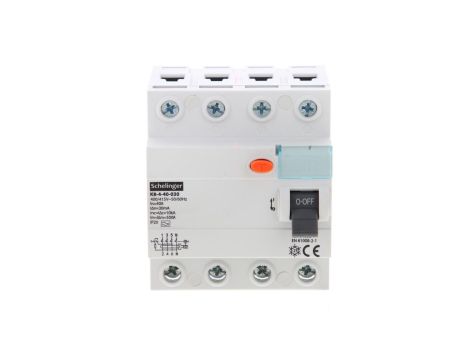 WYŁĄCZNIK RÓŻNICOWOPRĄDOWY A 4P 40A 30mA SCHELINGER A03-K8-4-40-030