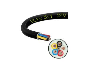 Przewód przyczepowy samochodowy YLYs 5x1 24V Elektrokabel /100m/