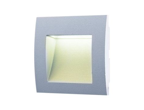 Oprawa LED 1,5W 30lm 3000K/ciepła IP65 zewnętrzna do zabudowy wodoodporna aluminium WALL 10 1,5W GRAY WW GXLL008