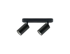 Lampa ścienno-sufitowa Maclean, punktowa, ruchoma, aluminiowa, 2xGU10, 55x100mm, kolor czarny mat, MCE452 B