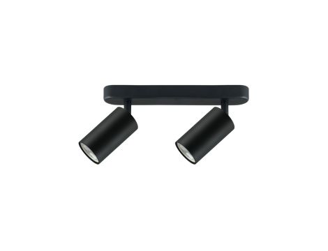 Lampa ścienno-sufitowa Maclean, punktowa, ruchoma, aluminiowa, 2xGU10, 55x100mm, kolor czarny mat, MCE452 B