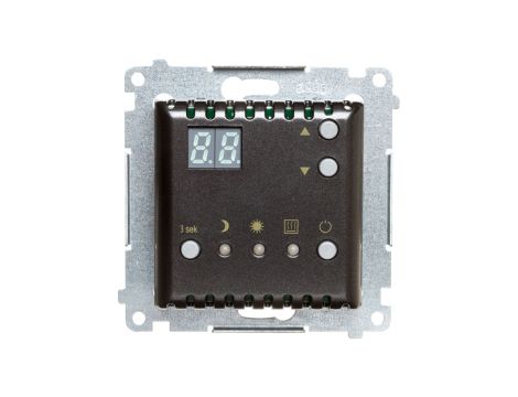 Simon 54 Regulator temperatury z wyświetlaczem, wewnętrzny czujnik temperatury antracyt DTRNW.01/48
