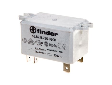 Przekaźnik 2Z 30A 230V AC na panel, Faston 250 66.82.8.230.0300