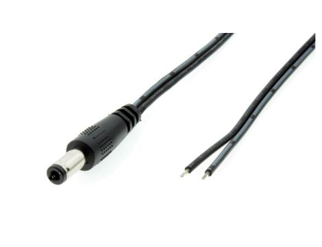 Przewód DC 1,5m z wtykiem prostym 2,5x5,5 mm AWG20 2x0,5mm2 ESPE