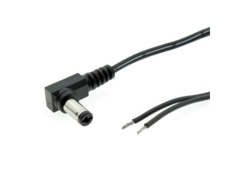 Przewód DC 0,25m z wtykiem kątowym 2,1x5,5 mm AWG20 2x0,5mm2 ESPE