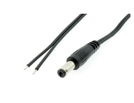 Przewód DC 0,25m z wtykiem prostym 2,1x5,5 mm AWG20 2x0,5mm2 ESPE