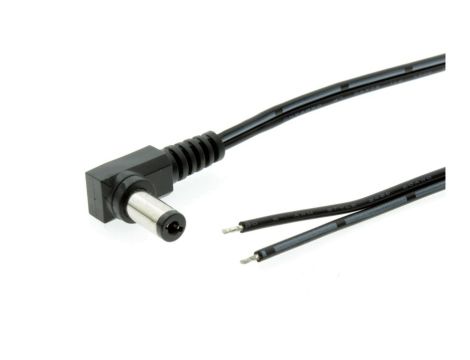 Przewód DC 1,5m z wtykiem kątowy 2,1x5,5 mm AWG20 2x0,5mm2 ESPE
