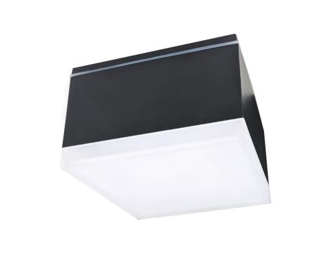Oprawa LED 10W 800lm 4000K/neutralna IP54 IK08 kwadratowa wodoodporna aluminium + PMMA czarna RIKO-S 10W NW GXPS152